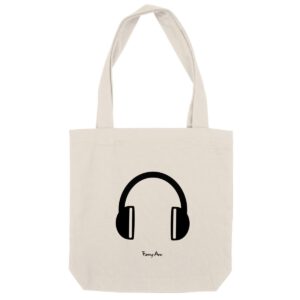 Funny Headphones tote bag